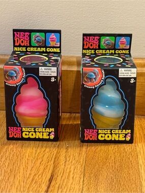 NEE DOH Nice Cream Cone Kids Toy - Pink & Blue
